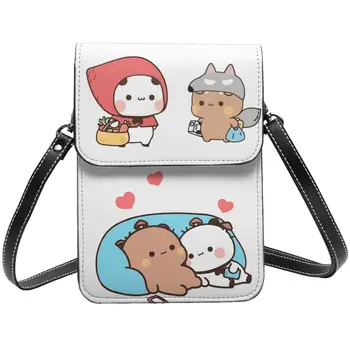 Сладка панда мечка рамо чанта Bubu и Dudu женски подаръци жени чанти за многократна употреба кожа офис чанта