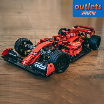 Творчески експерт Високотехнологична Формула F1 Супер скоростен състезателен автомобил 023005 1099pcs Moc тухли Технически модел градивни блокове играчки подаръци