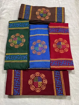 Тибетски колан за жени етнически стил тибетски роба памук и лен бродерия цвете колан мода тибетски облекло аксесоари