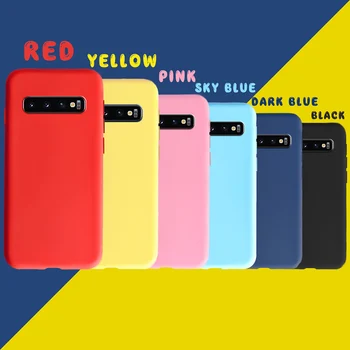Тънък силиконов калъф за Samsung Galaxy S10 Plus 10E J7 Core J701 A5 2016 J3 J5 J7 2016 2017 Candy Color Soft TPU капак телефон случай