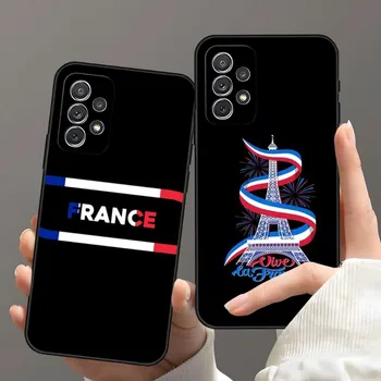 Франция Национален флаг телефон случай за Samsung S22 S23 S30 S21 S20 S9 S10 S8 S7 S6 Pro Plus Edge Ultra Fe Lite силиконов мек кок