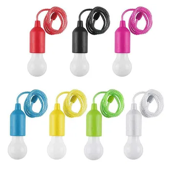 Цветна крушка полилей преносим LED издърпващ кабел крушка открит градина къмпинг палатка висящи LED светлина лампа Dropship