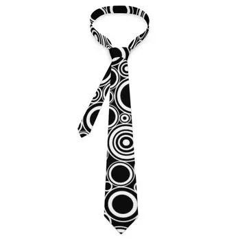  Черно бели кръгове вратовръзка геометрични ретро сватбено тържество врата вратовръзки реколта хладно врата вратовръзка за мъже дизайн яка вратовръзка вратовръзка подарък