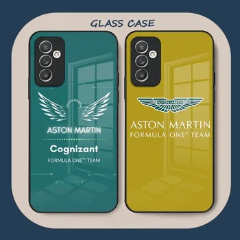 Aston Martin F1 телефон случай стъкло за Samsung S23 S22 S21 S20 S10 A14 A54 A34 A52 A51 A22 A32 FE Ultra Pro Plus Coque