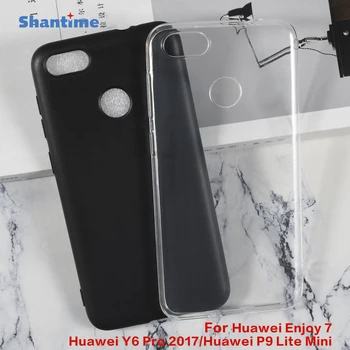 За Huawei Насладете се на 7 гел пудинг силиконов телефон защитна задна обвивка за Huawei Y6 Pro 2017 Huawei P9 Lite мини мек TPU случай