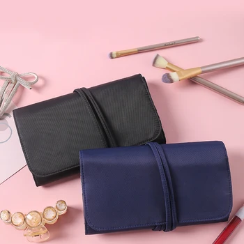 Чанта за грим Професионален гримьор Дамска козметична четка чанта Организатор за пътуване Четки за грим Сгънете празна чанта Neceser Mujer